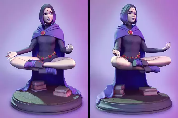 Meditating Raven Stl Files 3D print model