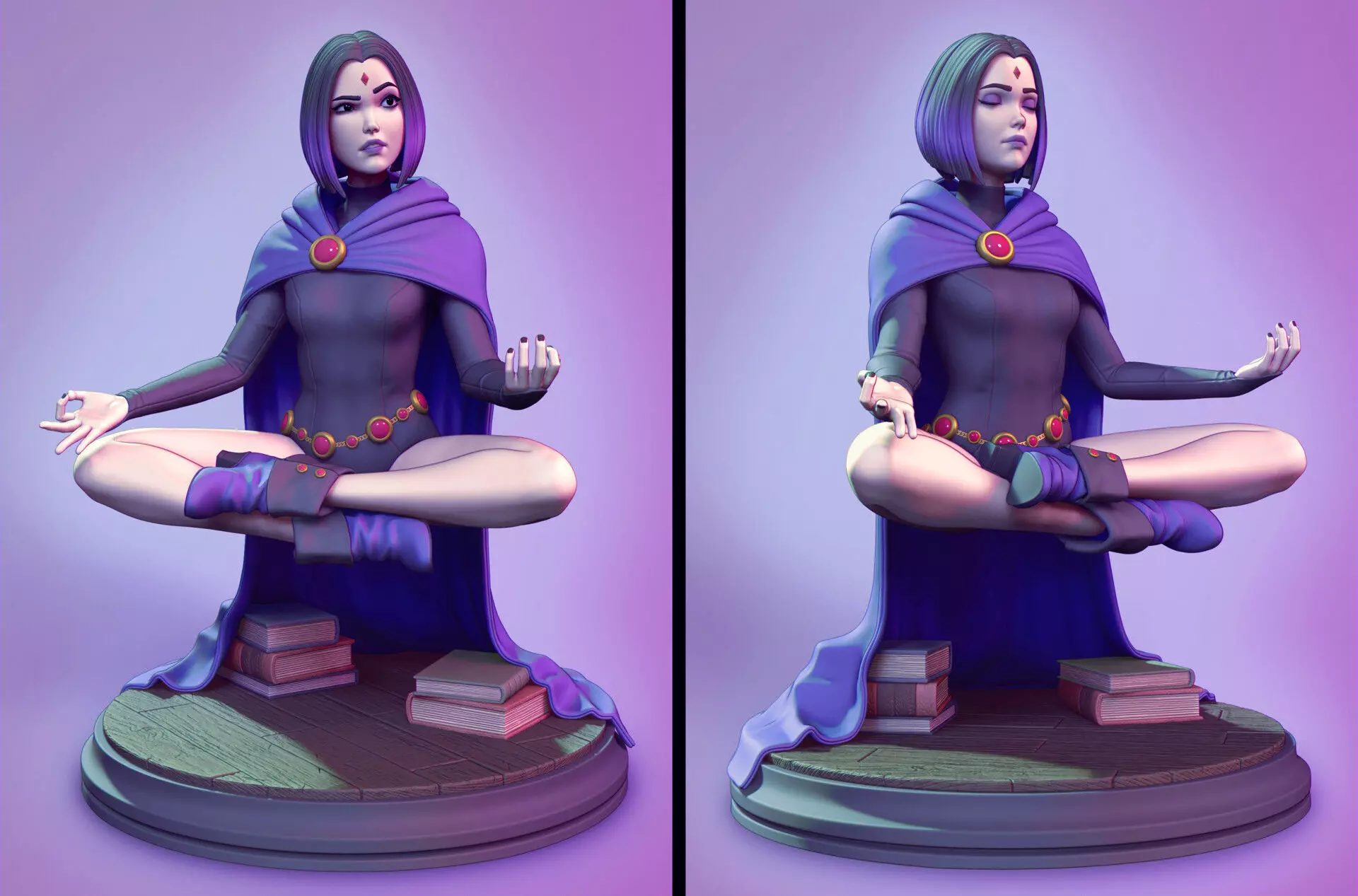 Meditating Raven Stl Files 3D print model_0