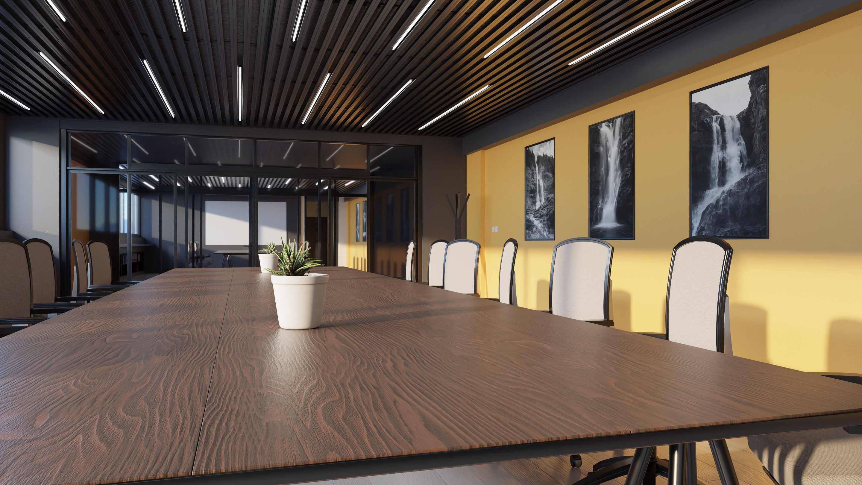 Modern Office - Hipoly 3D Model -blender - fbx - obj 3D model_3