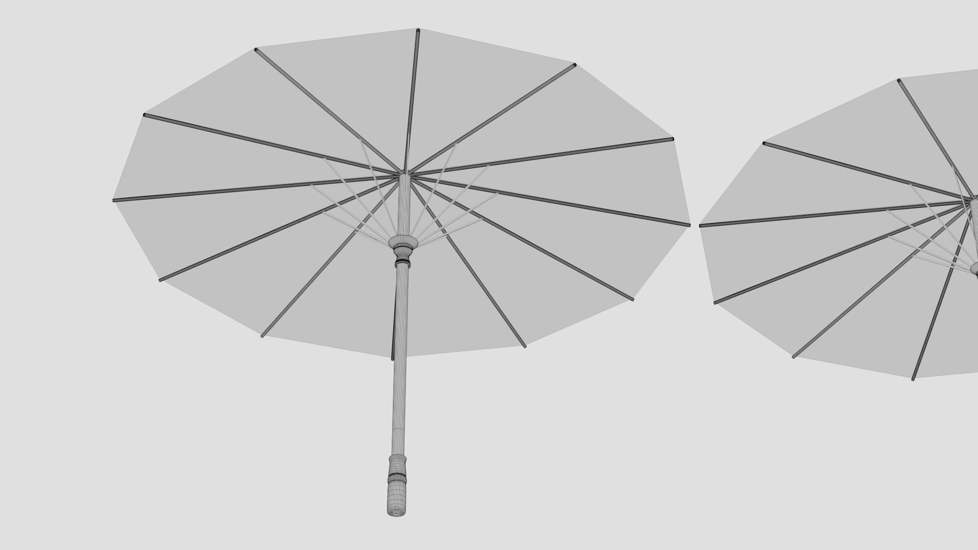 Chinese style umbrellas set 3D model_15