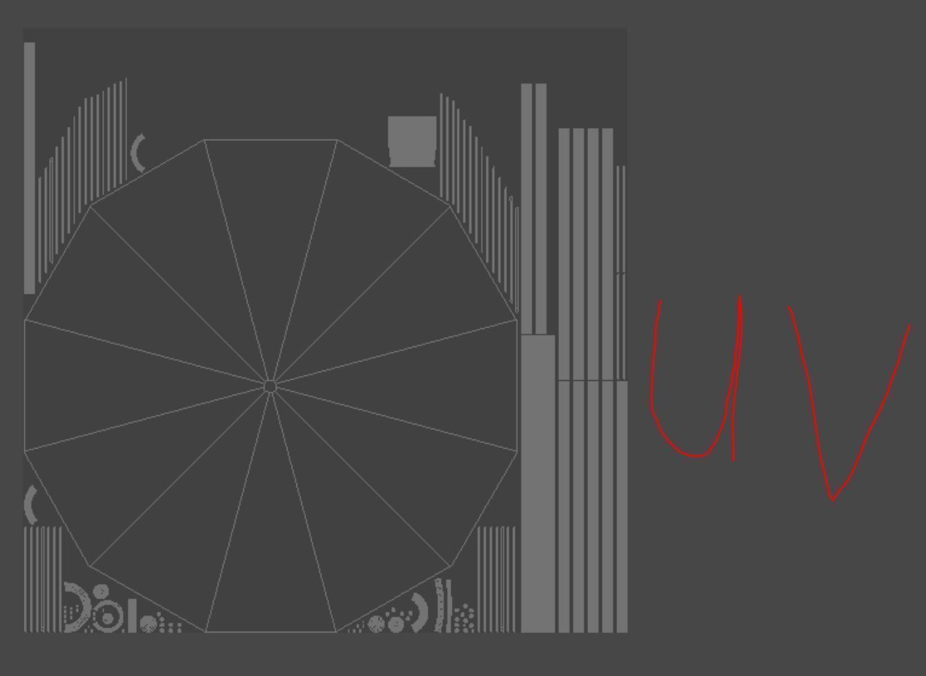 Chinese style umbrellas set 3D model_12