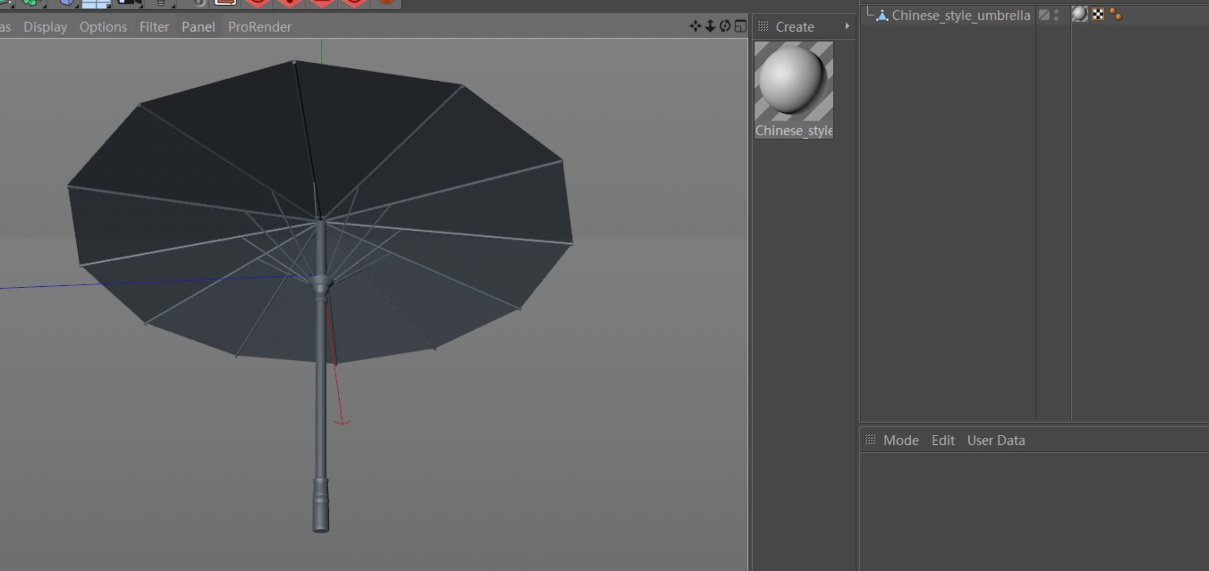 Chinese style umbrellas set 3D model_11