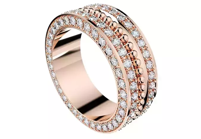 Wedding Set Ring Women Men Ring CAD Design-PSJM001V11 3D print model