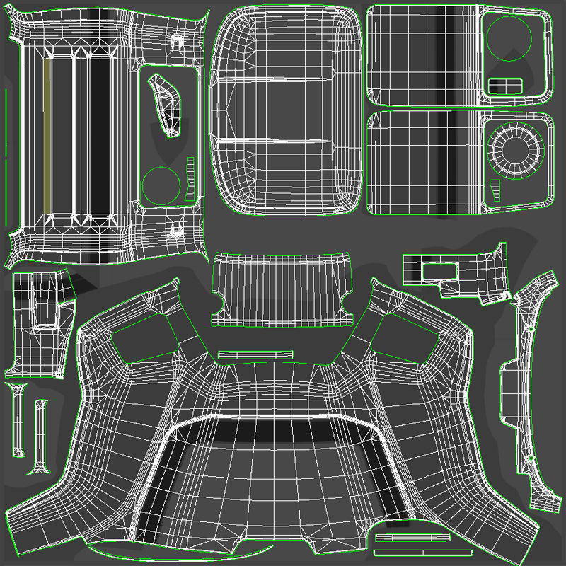 Generic garbage truck Low-poly 3D model_44