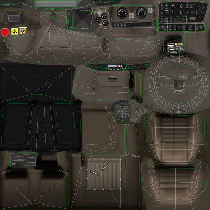 Generic garbage truck Low-poly 3D model_41