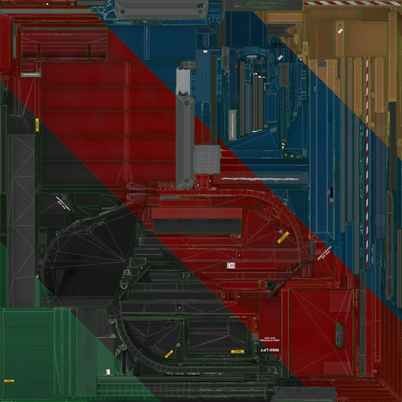 Generic garbage truck Low-poly 3D model_45