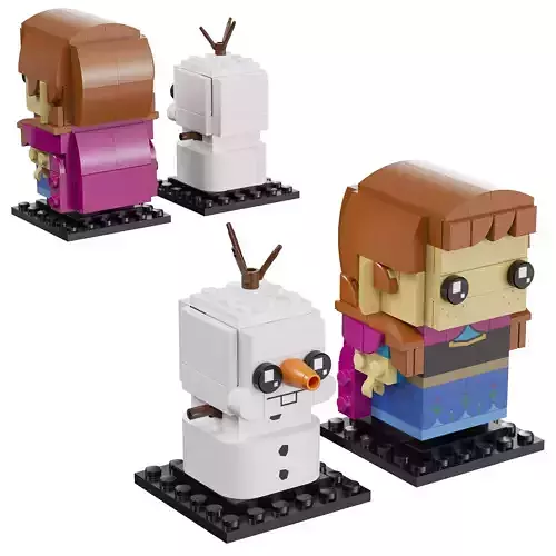 Lego Brickheadz - 41618 Anna and Olaf 3D model