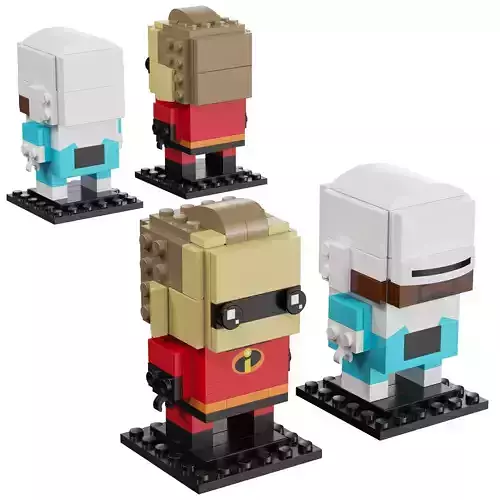 Lego Brickheadz - 41613 Mr Incredible and Frozone 3D model