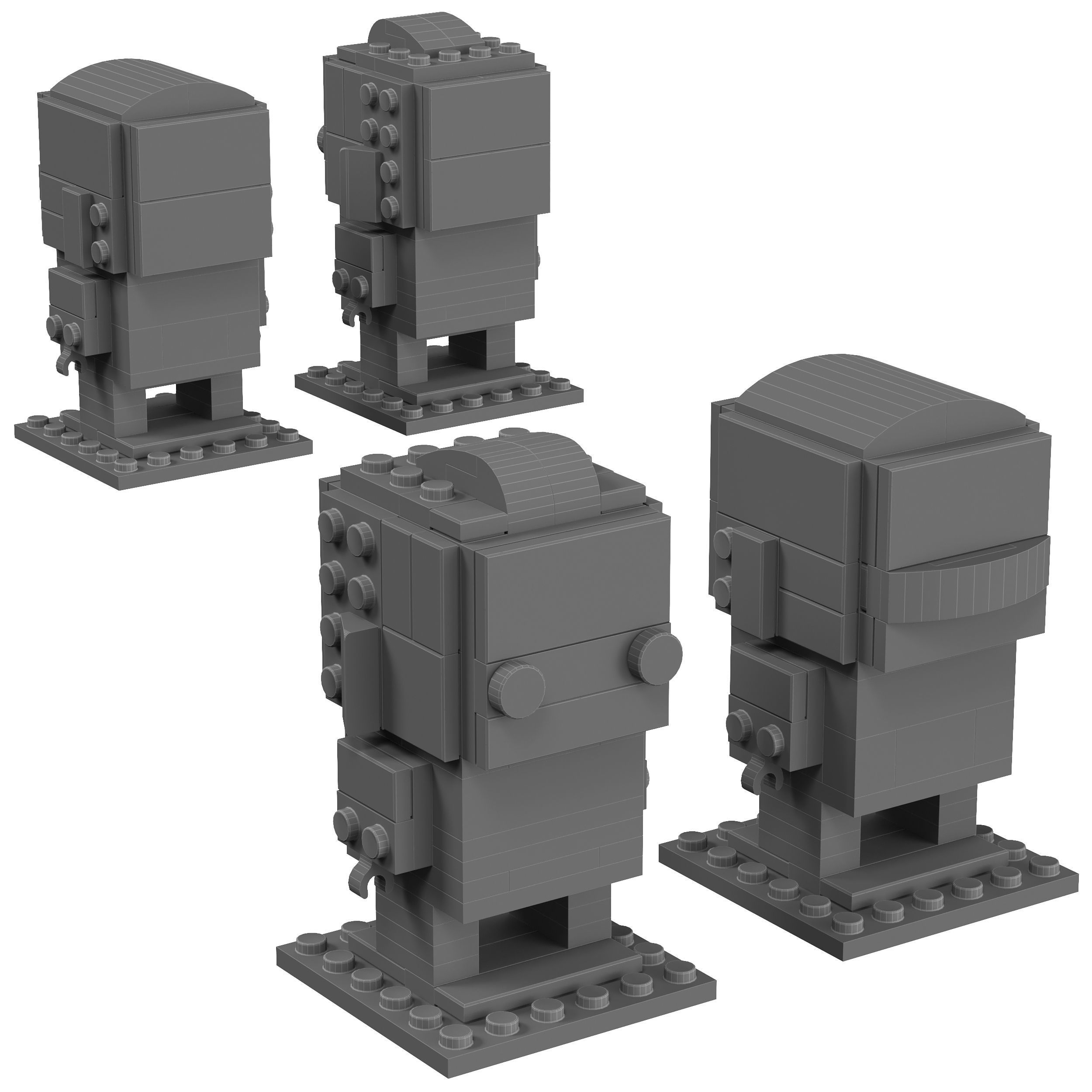 Lego Brickheadz - 41613 Mr Incredible and Frozone 3D model_1