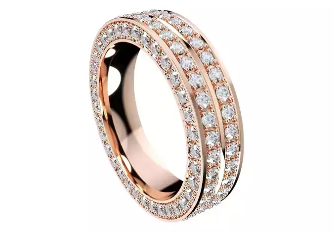 Wedding Set Ring Women Men Ring CAD Design-PSJM001V12 3D print model
