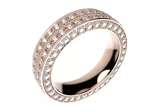 Wedding Set Ring Women Men Ring CAD Design-PSJM001V13 3D print model