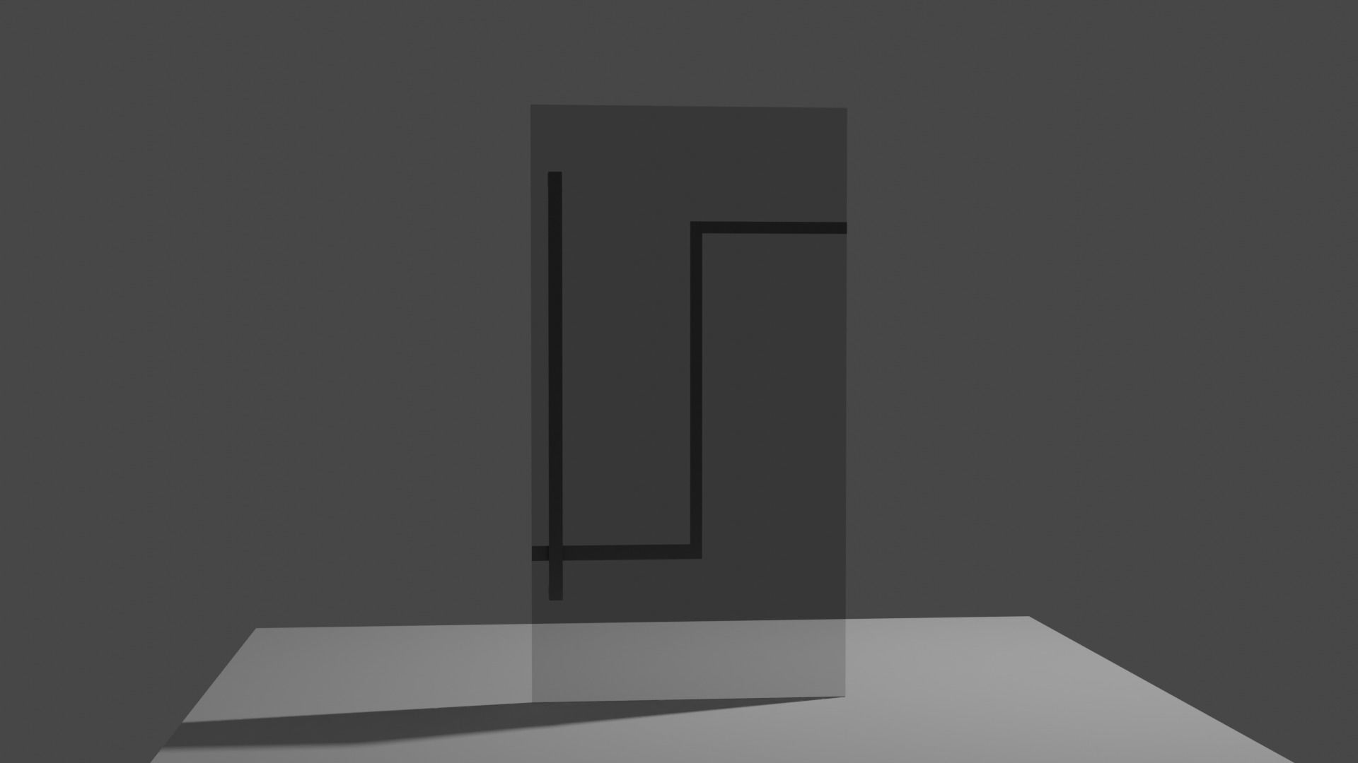 modern glass door Low-poly 3D model_1