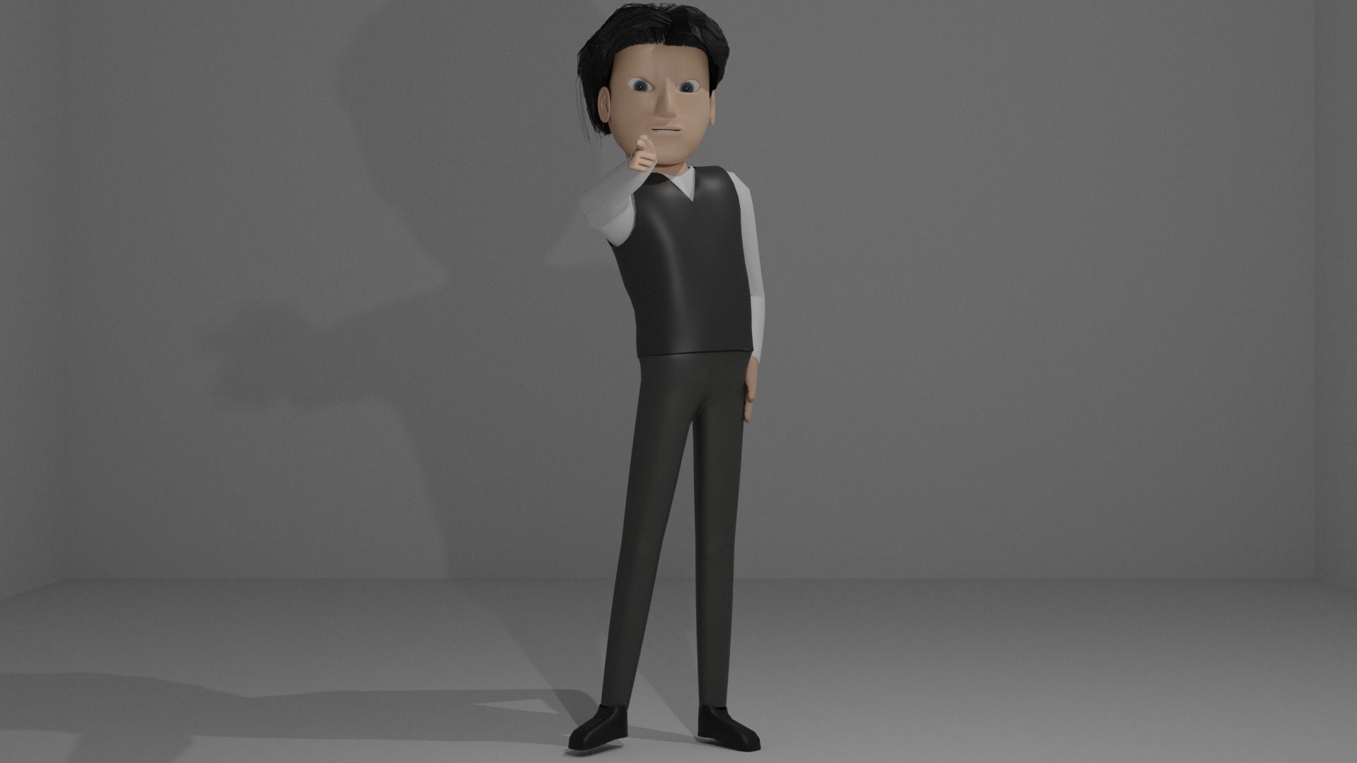 Teenager III RIGGED 3D model_7