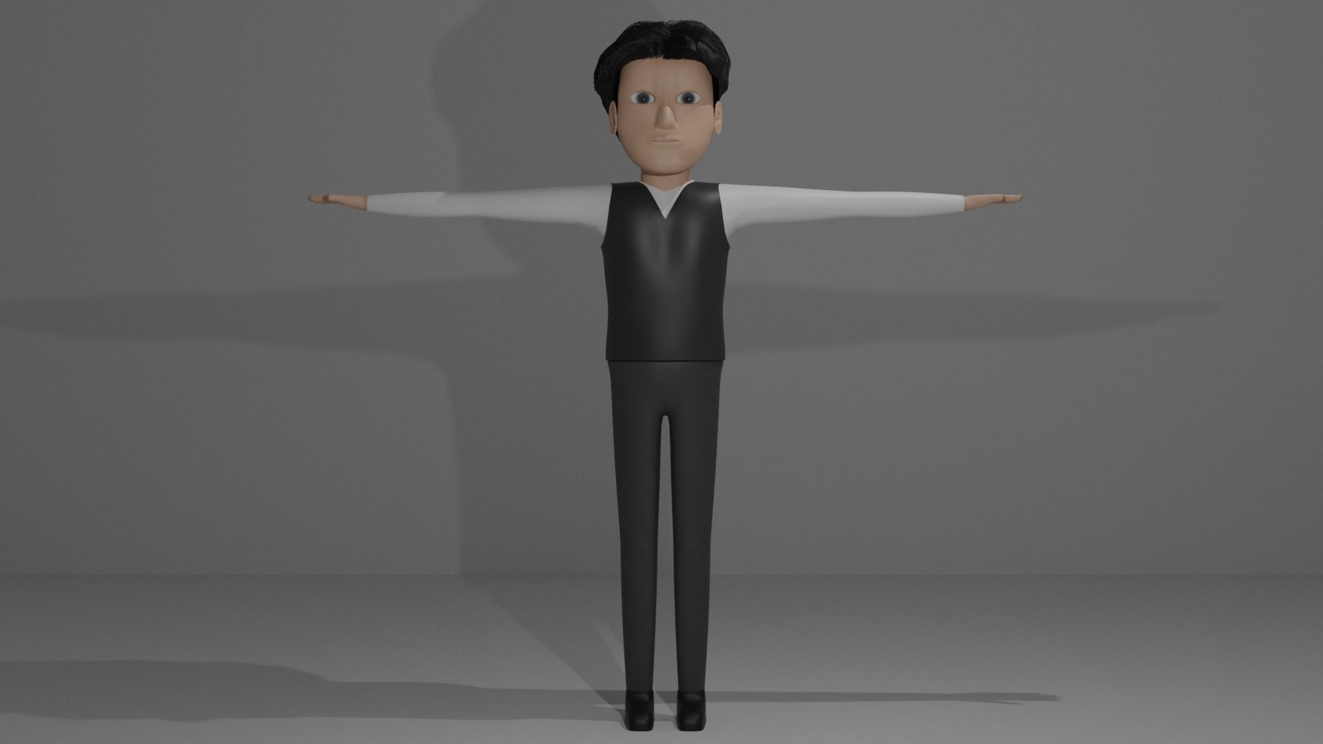 Teenager III RIGGED 3D model_1