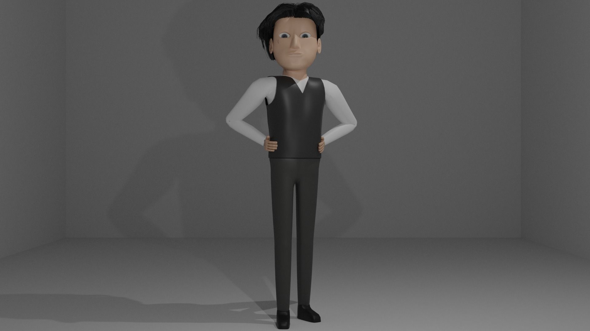 Teenager III RIGGED 3D model_6