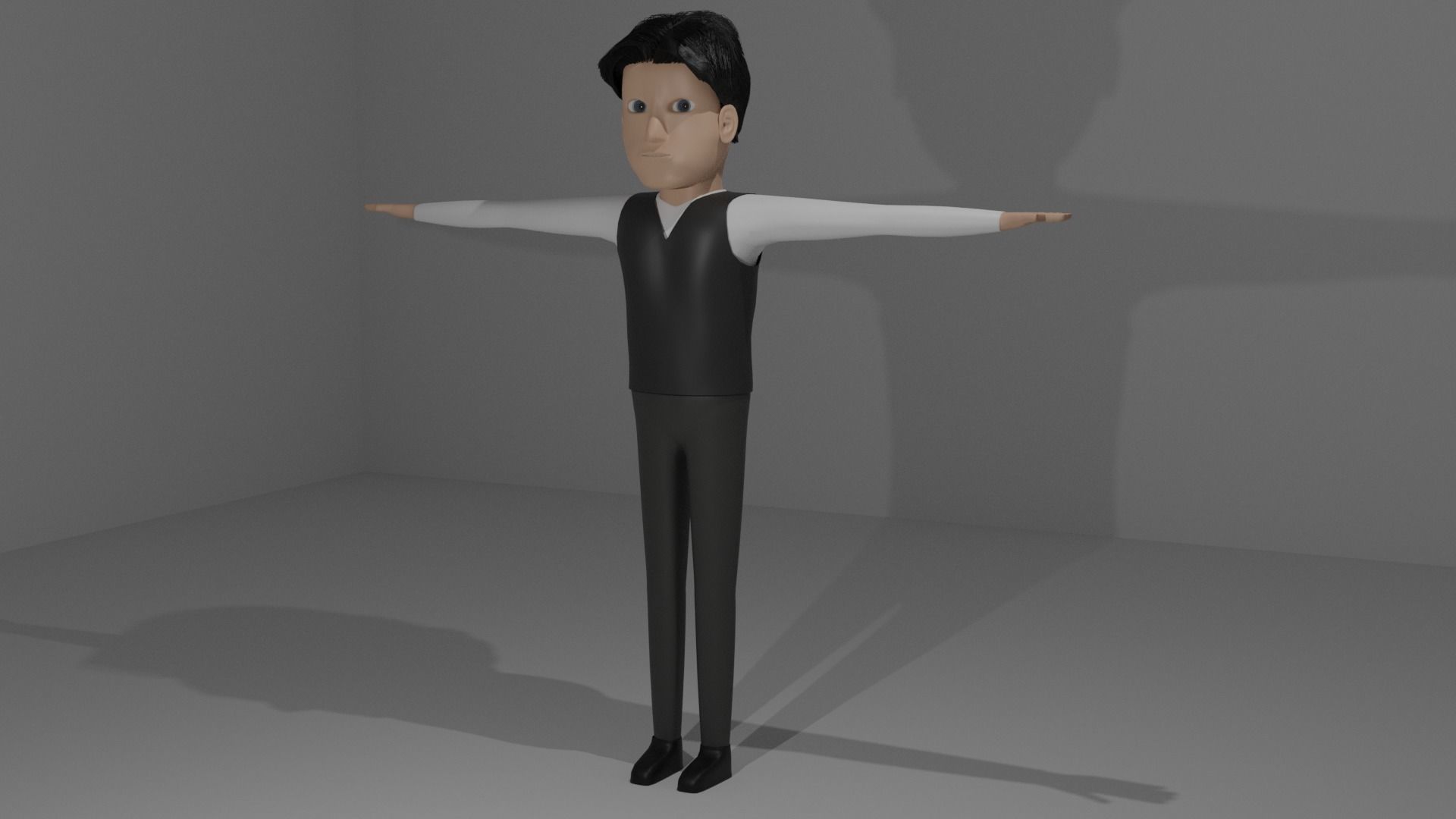 Teenager III RIGGED 3D model_2