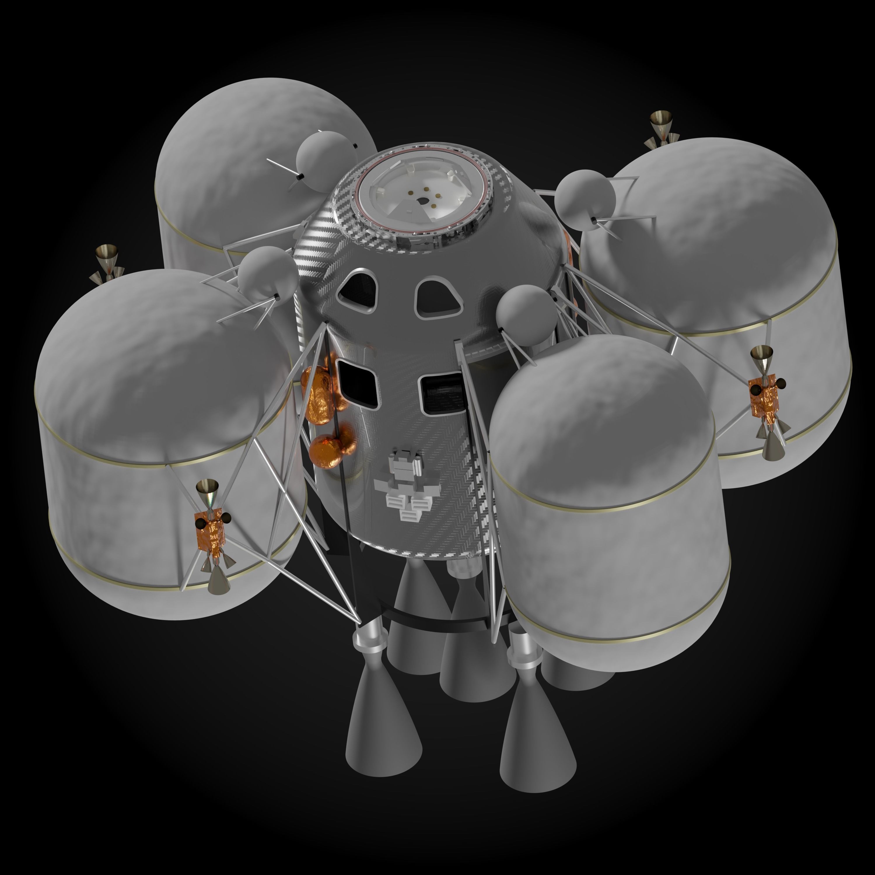2stage Mars Ascent Vehicle 3D model CGTrader