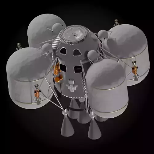 2-stage Mars Ascent Vehicle 3D model