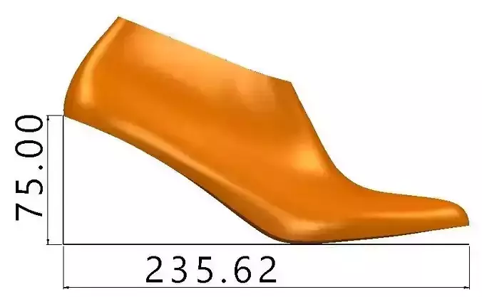 75mm Heel Last Low-poly 3D model