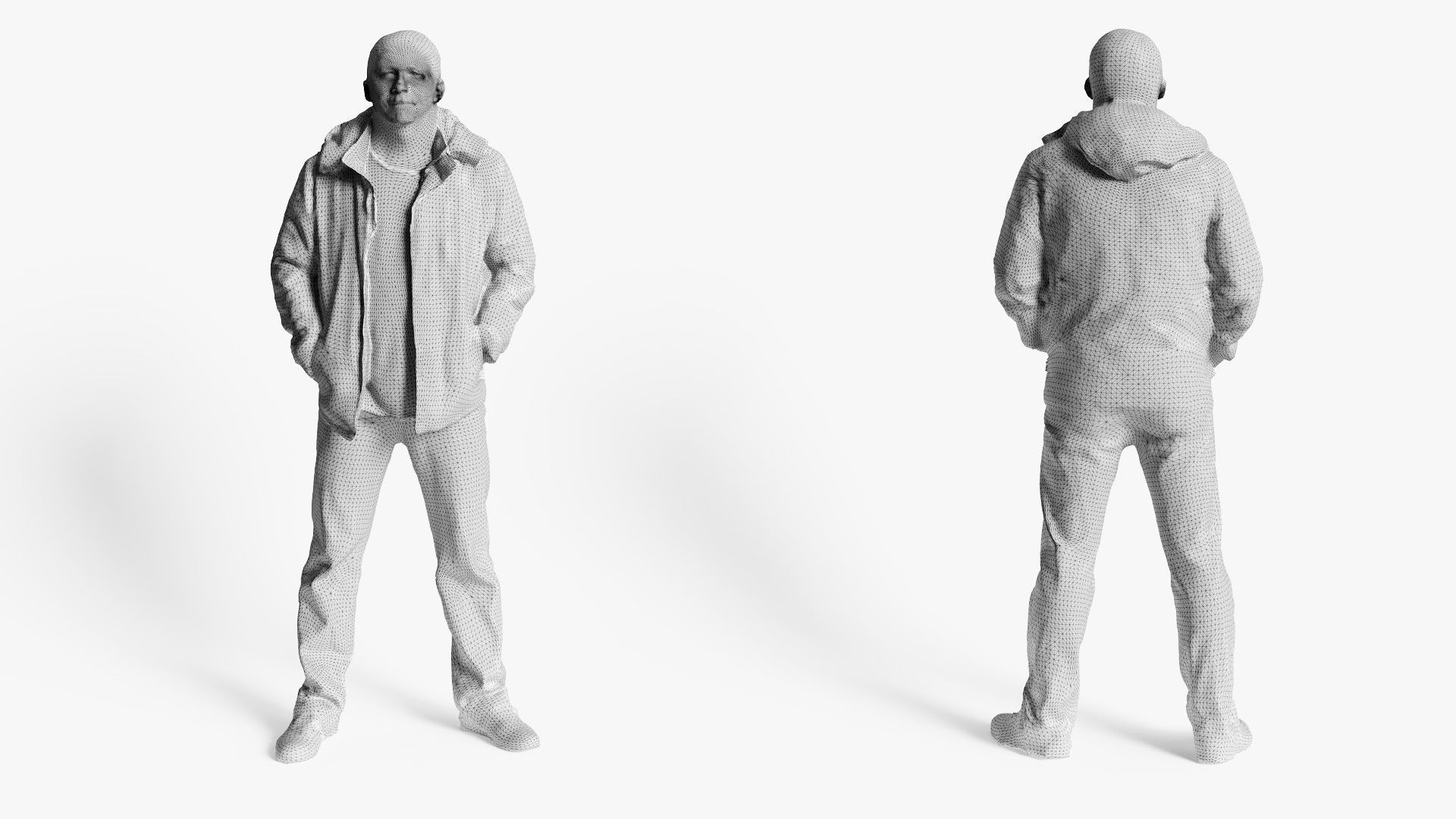 Man Standing Ks00001 3D model_7