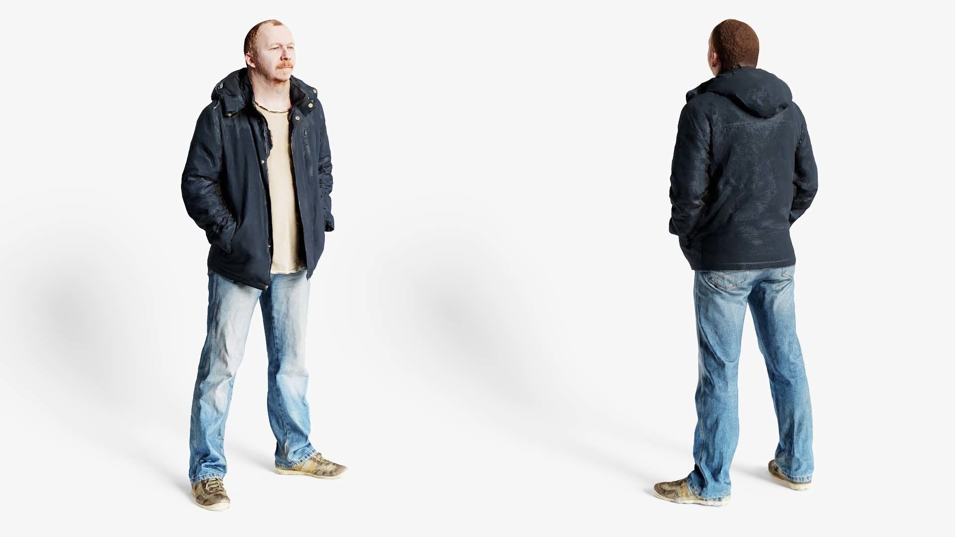 Man Standing Ks00001 3D model_3