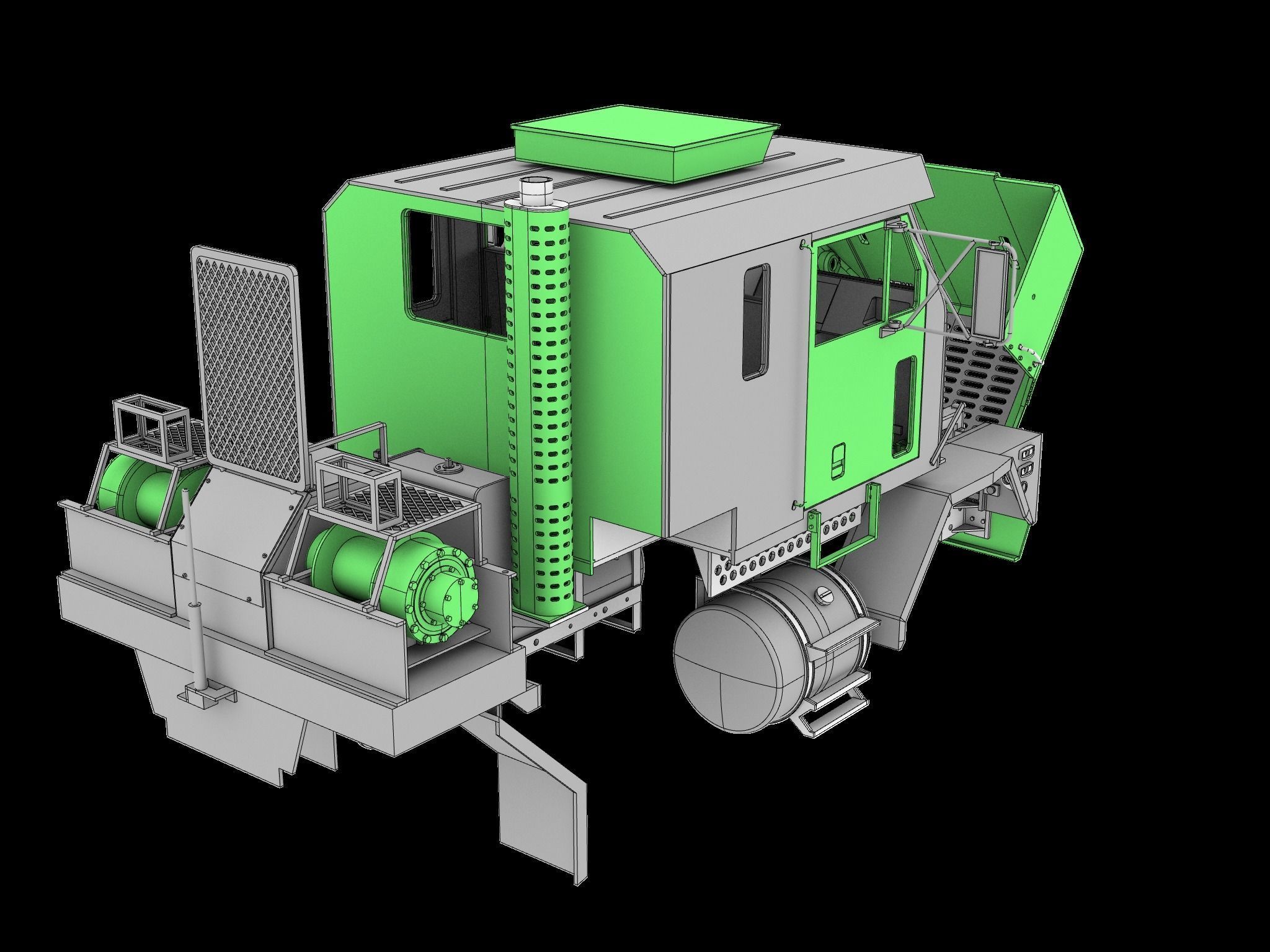 Oshkosh M1070  Army tank  STL 3D print model_2