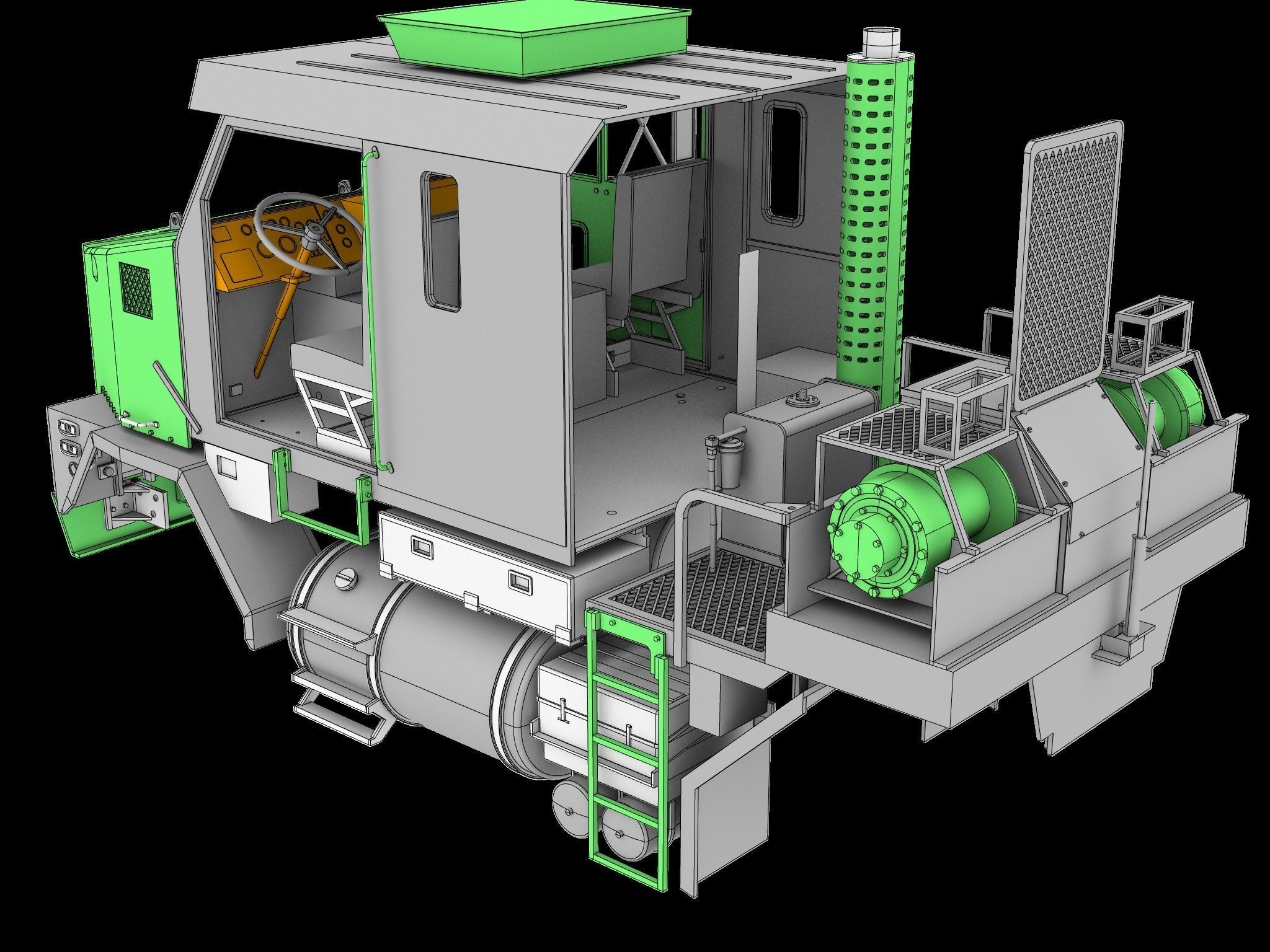 Oshkosh M1070  Army tank  STL 3D print model_1