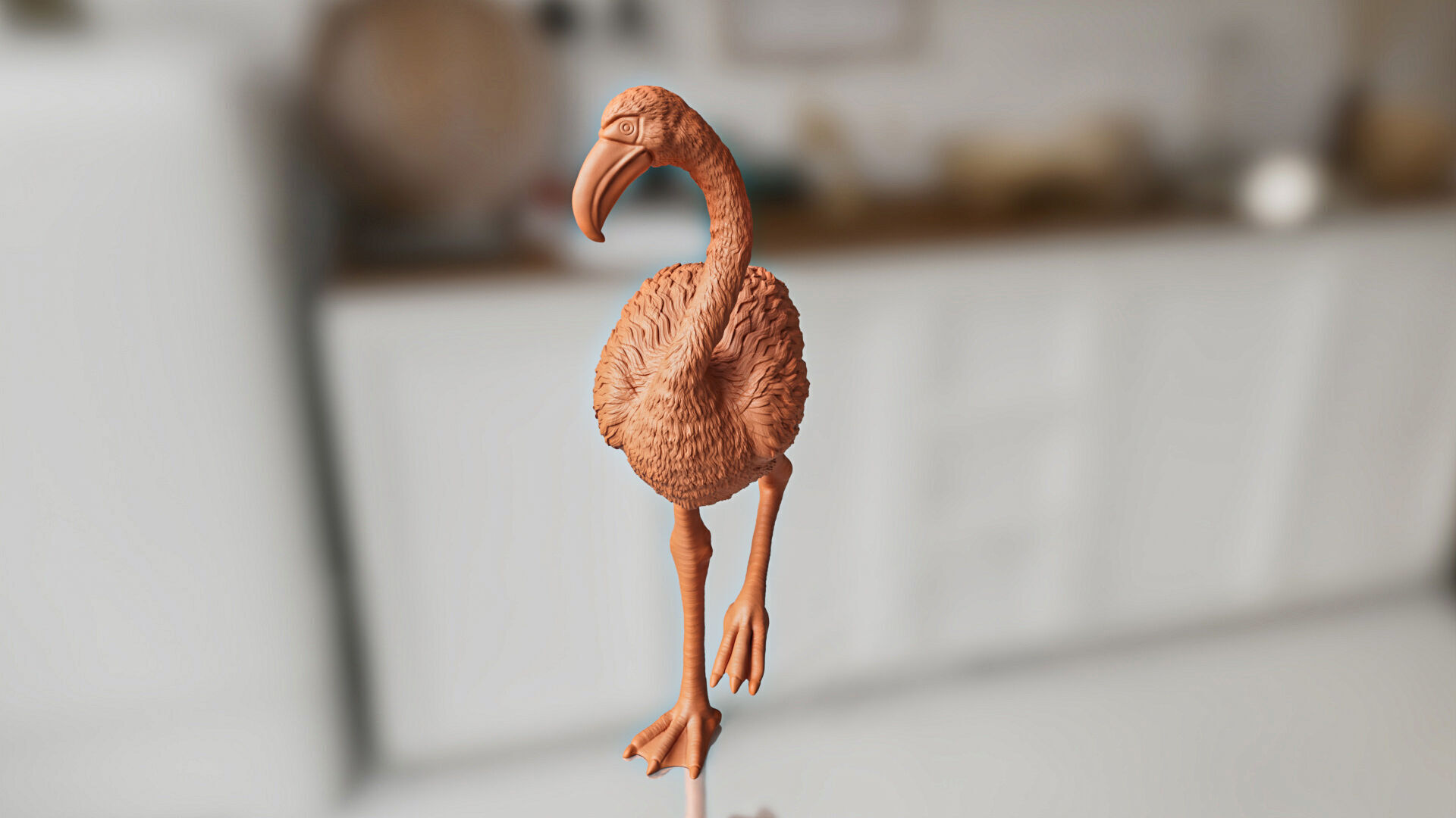 Realistic Flamingo Bird Toy STL 3D print model_2