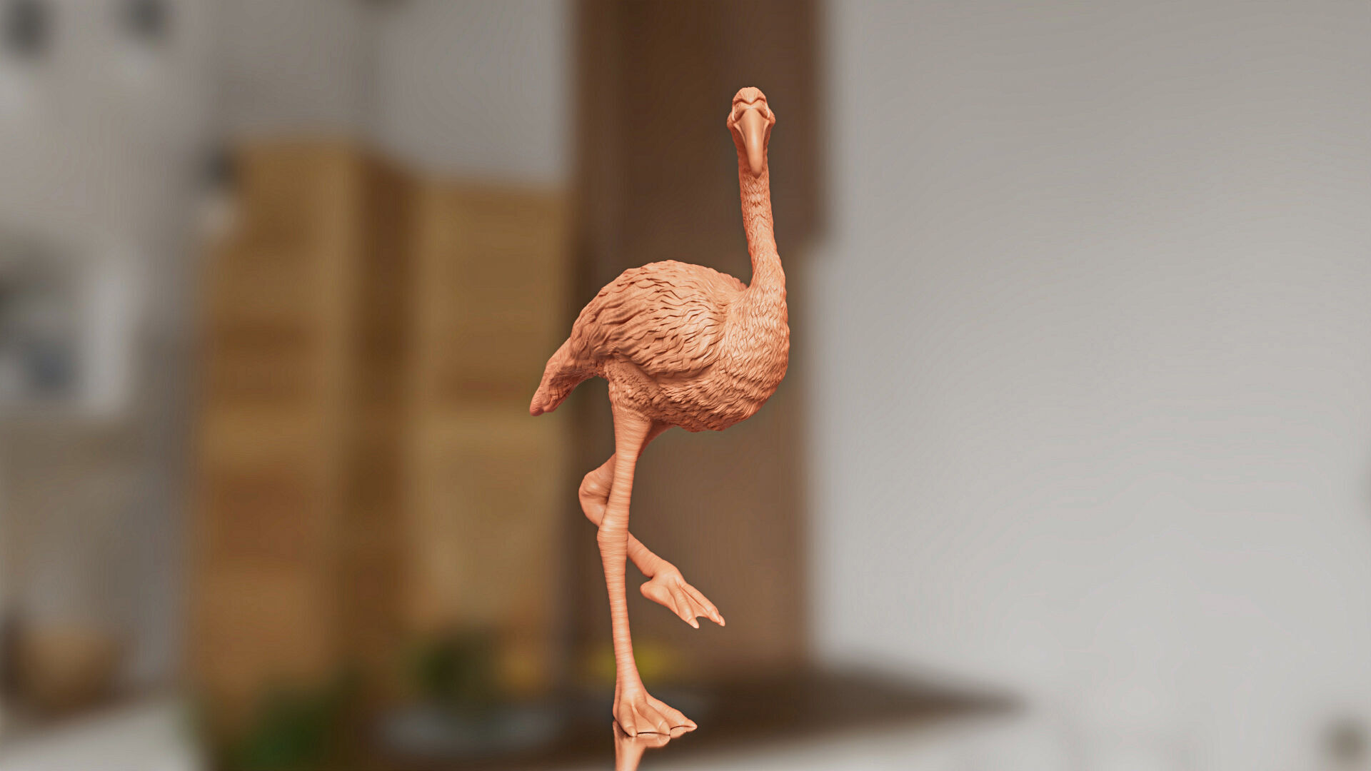 Realistic Flamingo Bird Toy STL 3D print model_1