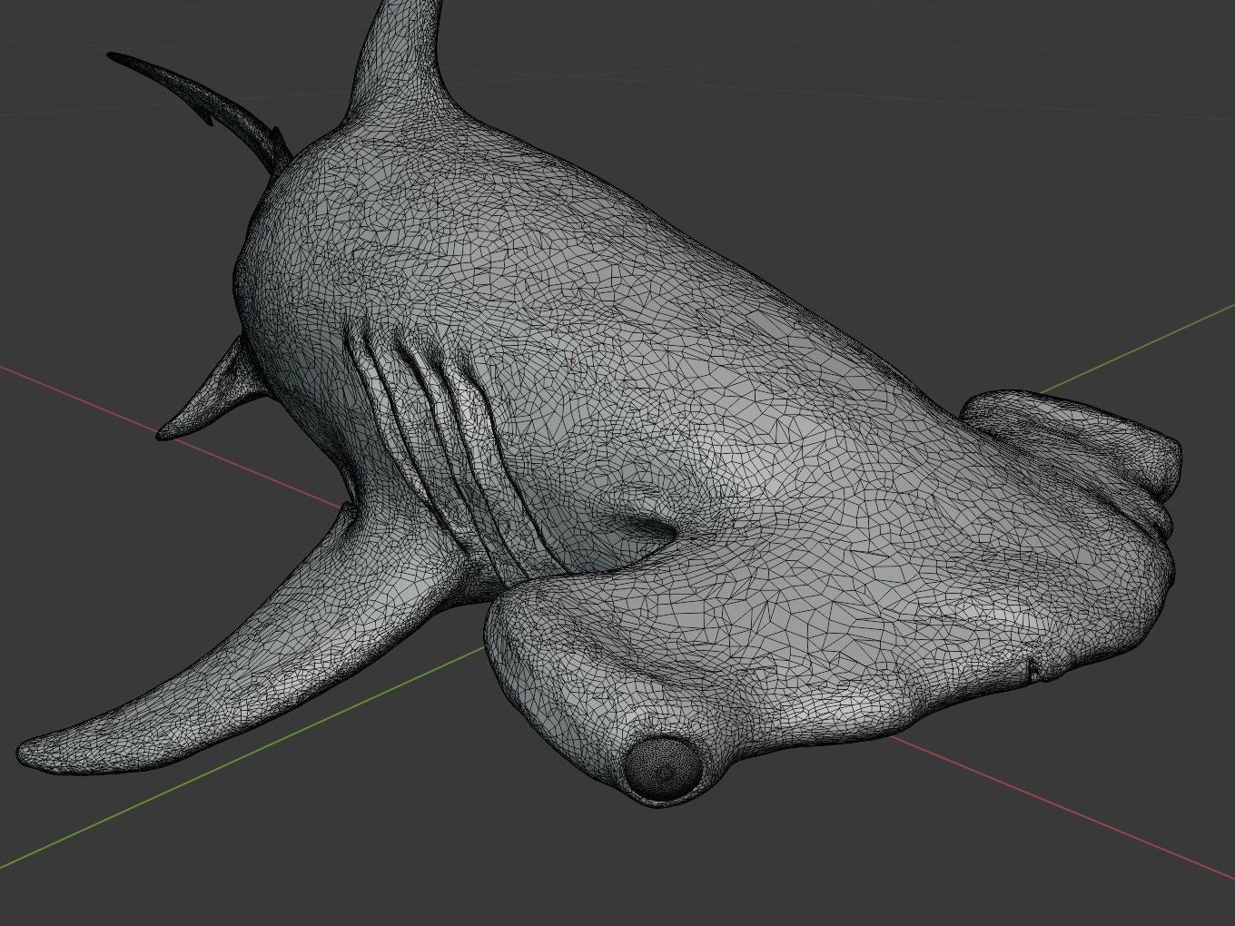 Hammer Shark 3D print model_11