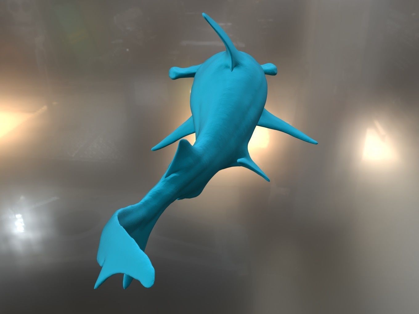 Hammer Shark 3D print model_3