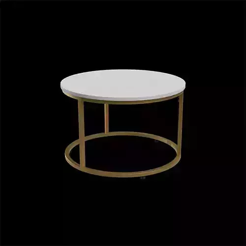 Round Milan Coffee Table white marble