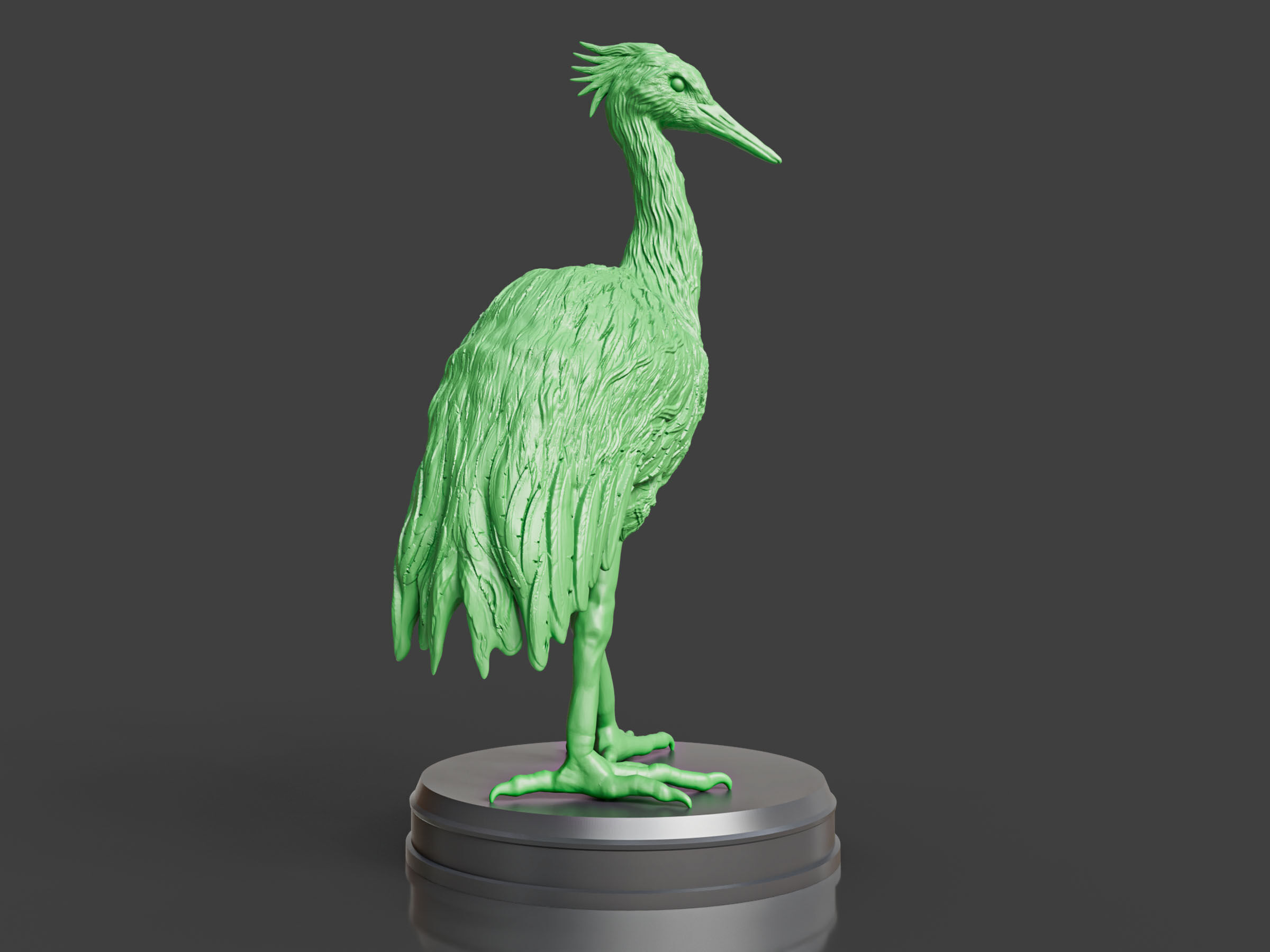 Realistic Crane Bird 3D print model_2