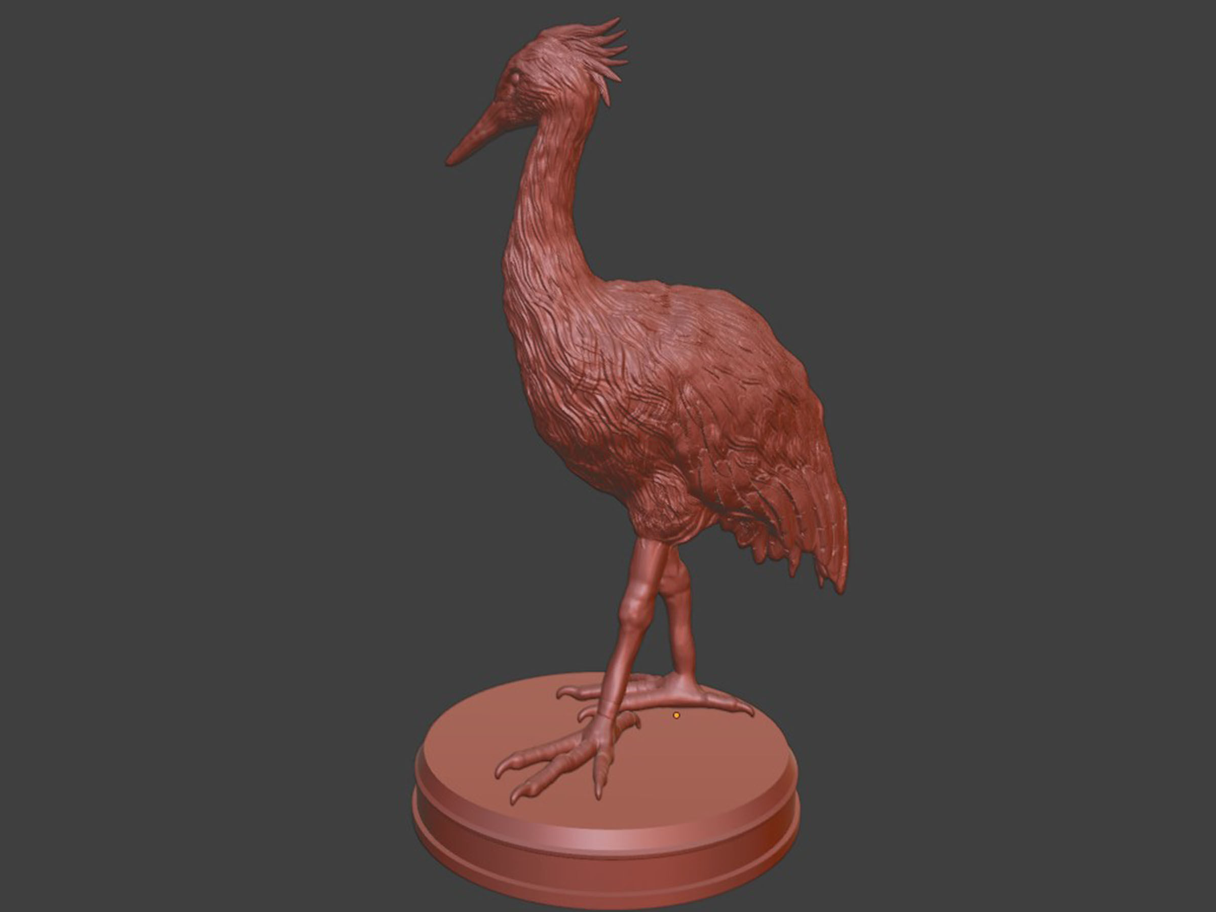 Realistic Crane Bird 3D print model_8
