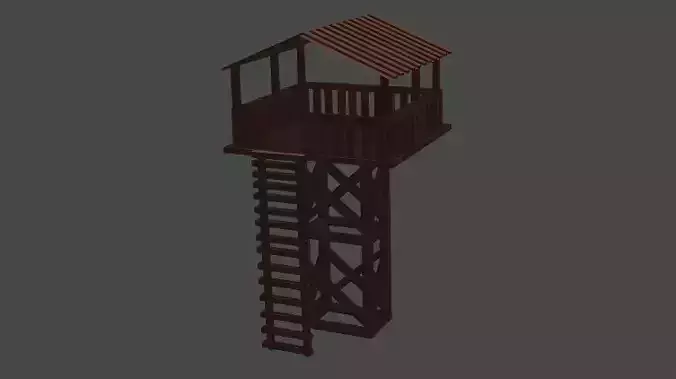 wacthe towar Free low-poly 3D model