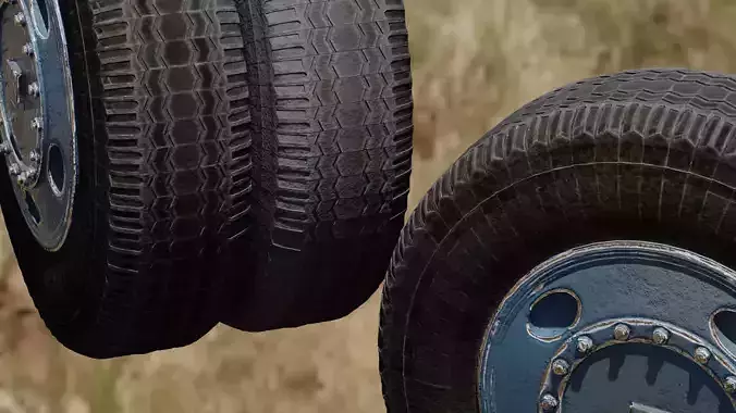 Old car wheels - terrain