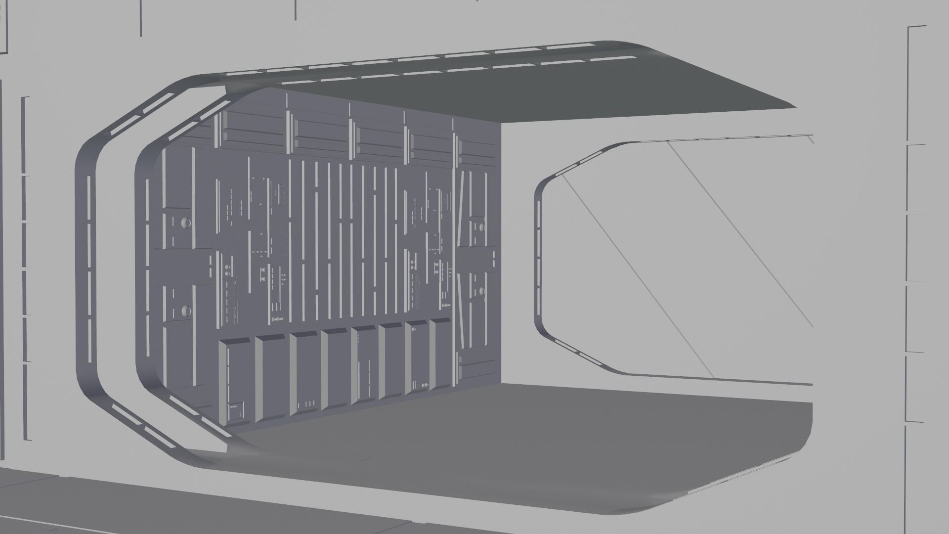 Imperial Star Destroyer Hangar 3D model_11