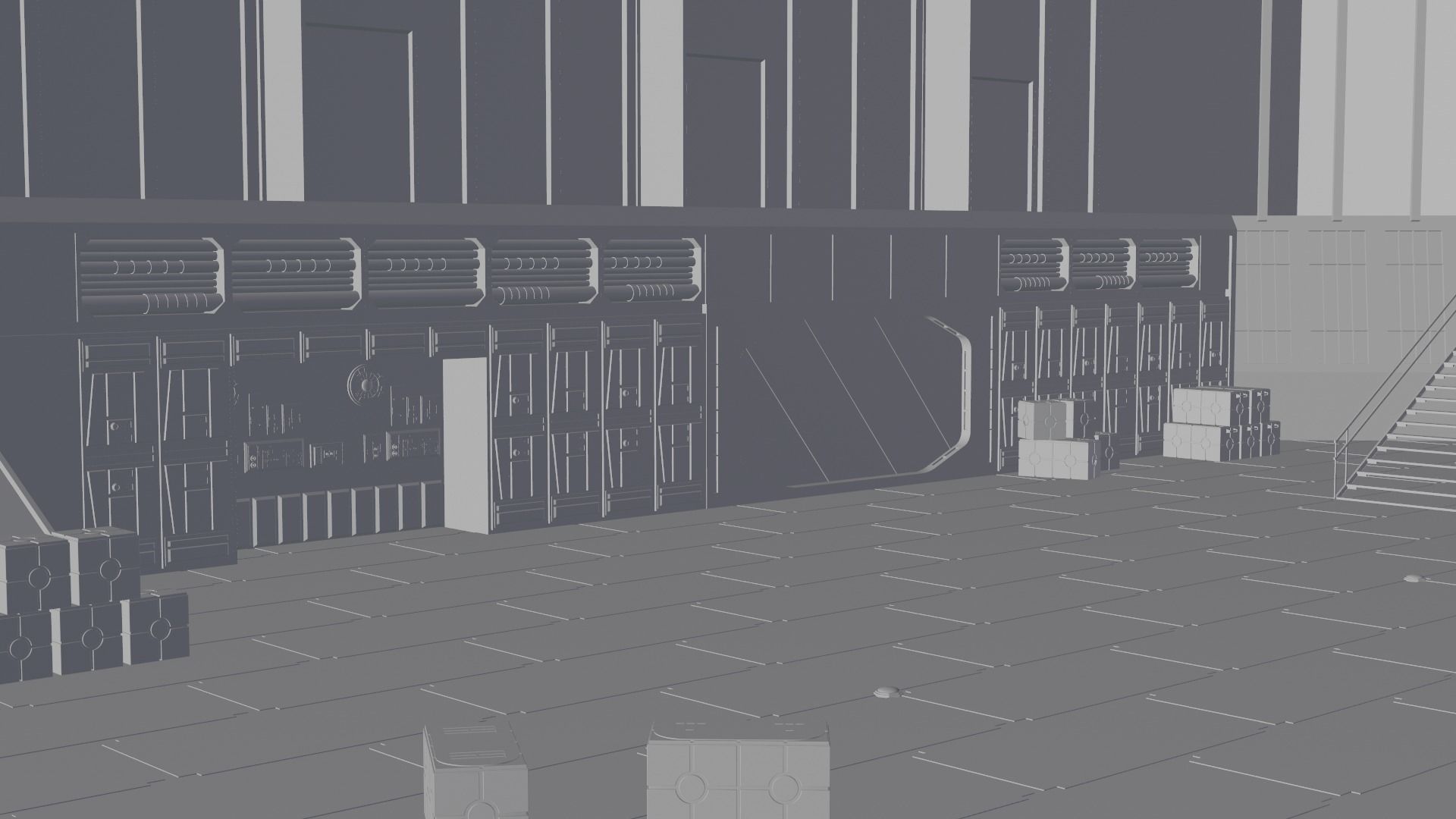 Imperial Star Destroyer Hangar 3D model_3