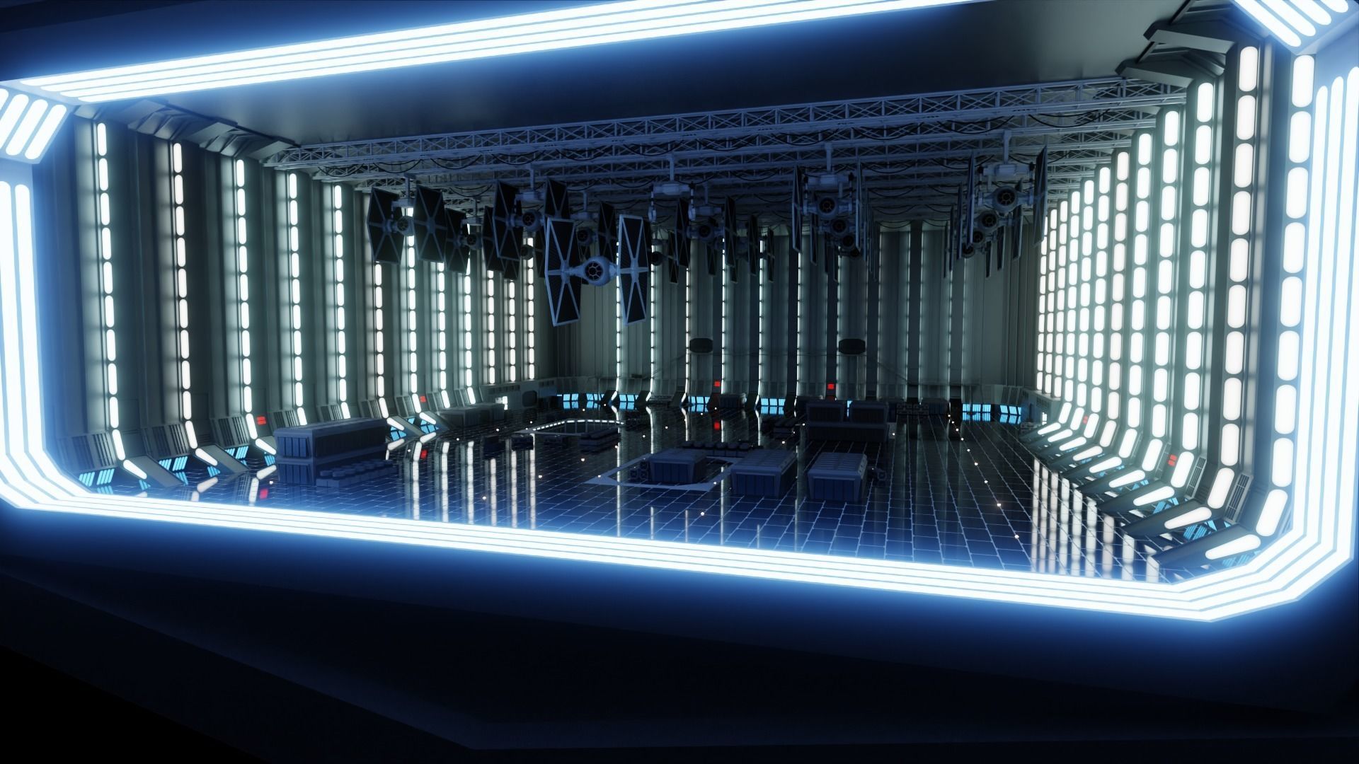 Imperial Star Destroyer Hangar 3D model_13