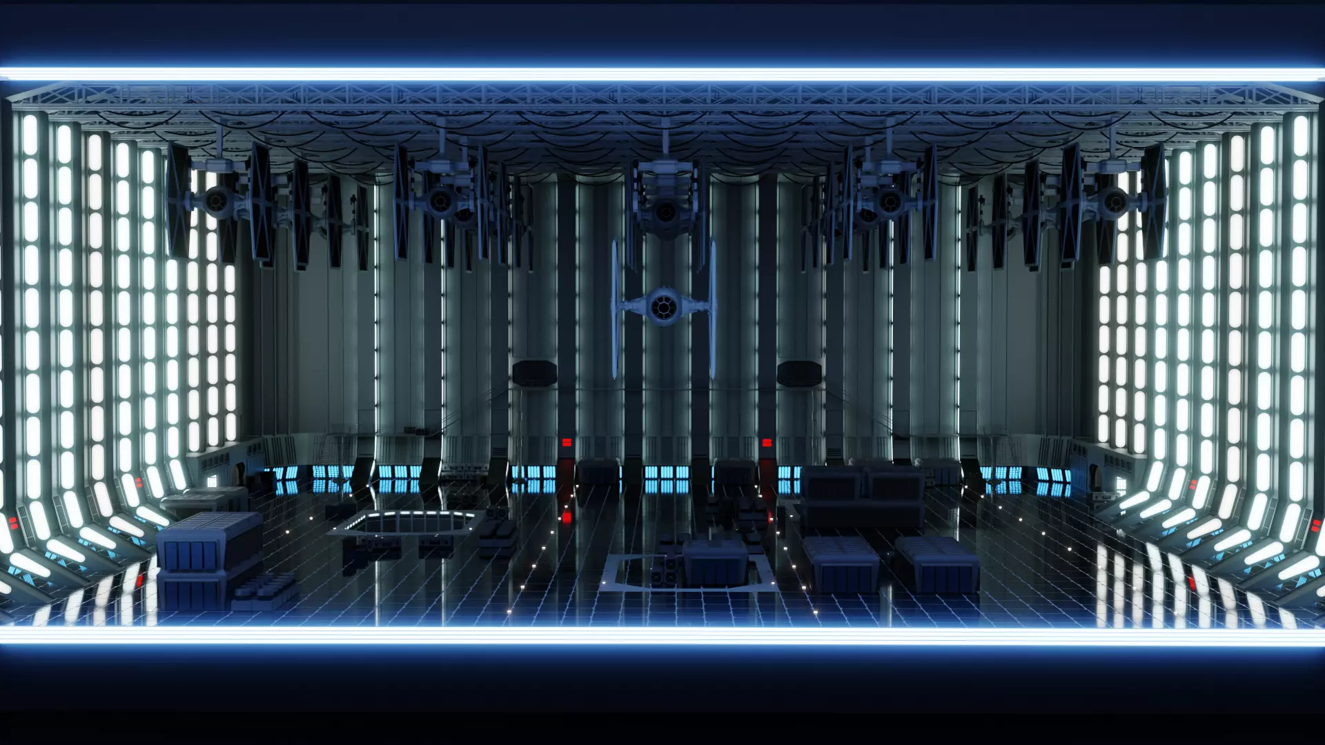 Imperial Star Destroyer Hangar 3D model_0