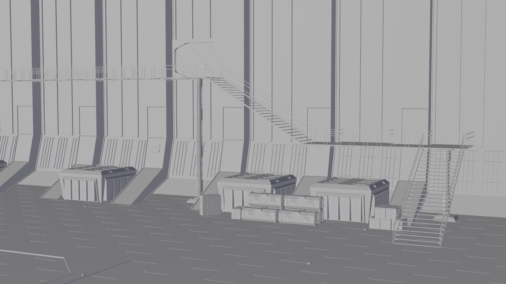 Imperial Star Destroyer Hangar 3D model_9