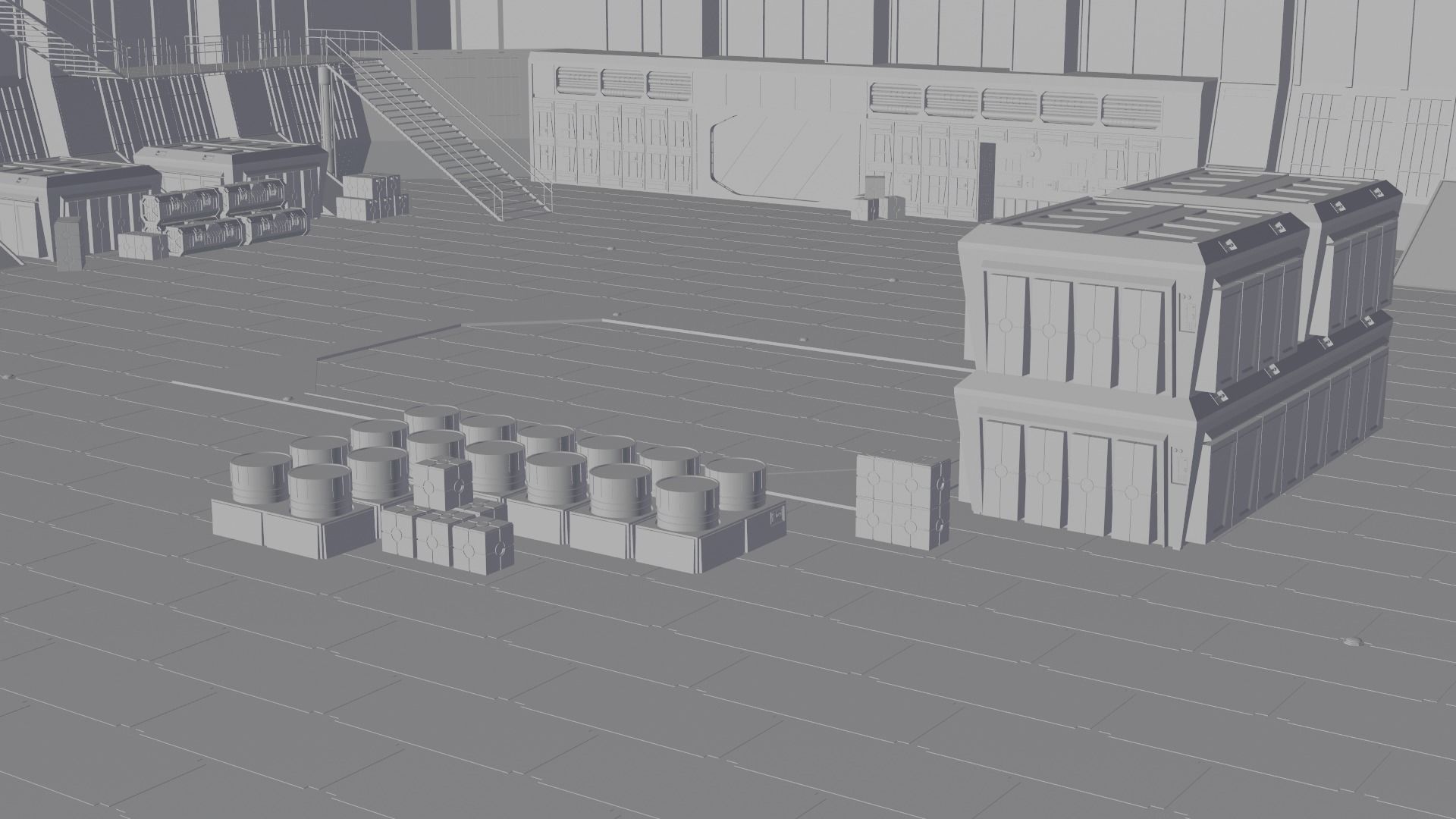 Imperial Star Destroyer Hangar 3D model_7