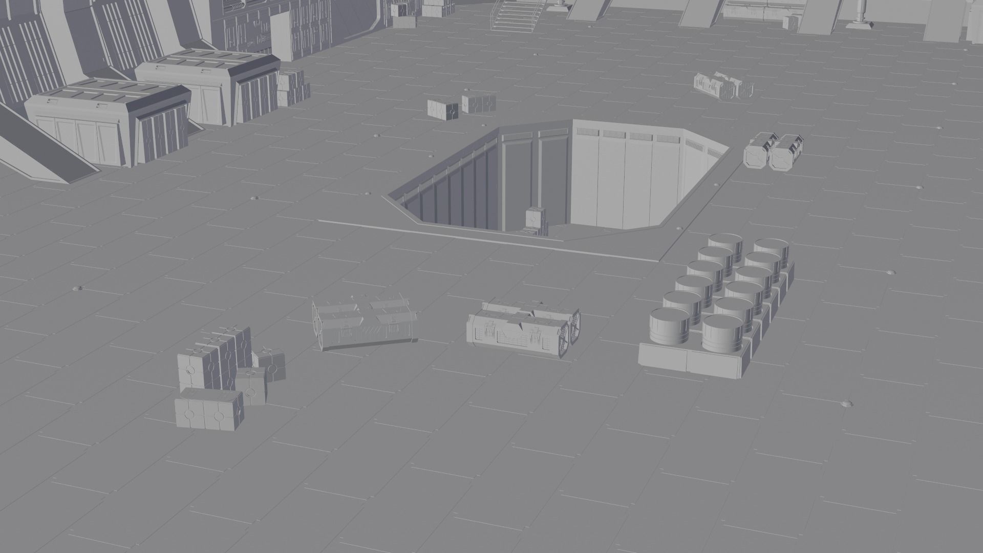 Imperial Star Destroyer Hangar 3D model_5