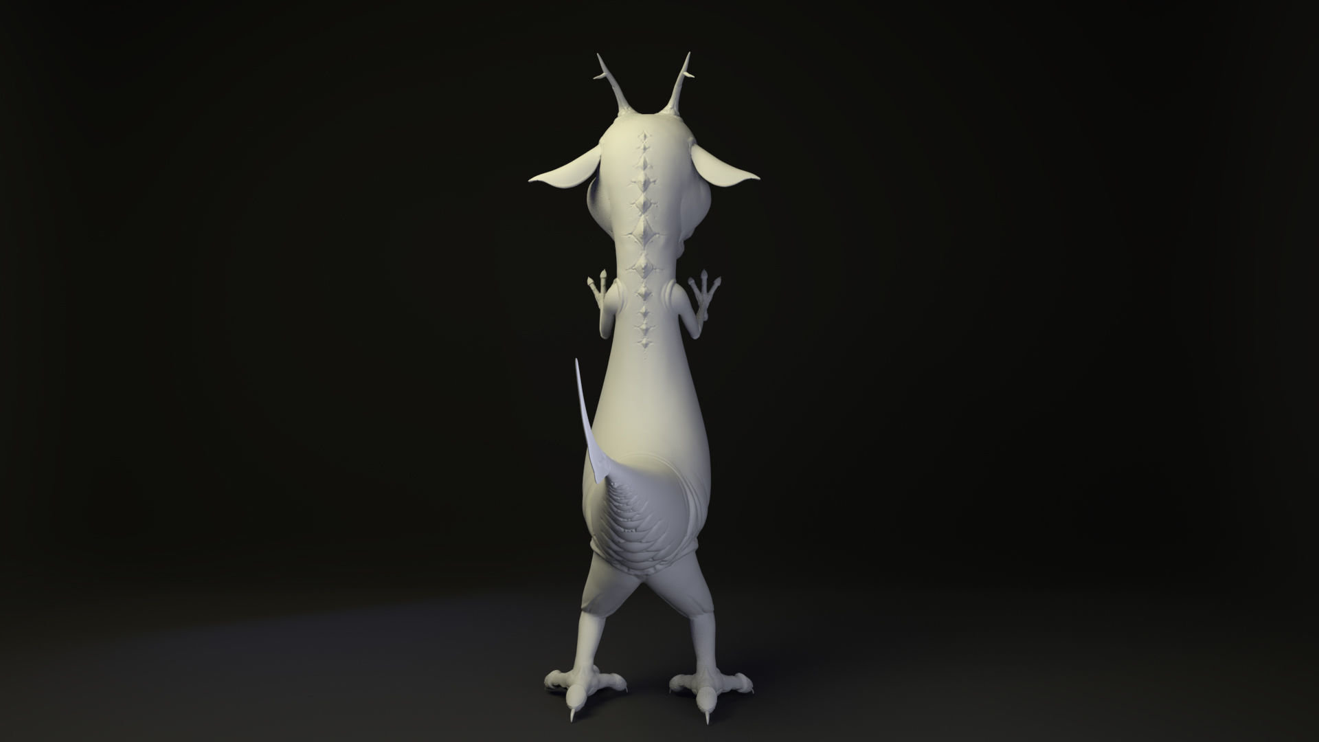 Small Dragon Character Organic modeling Creature  Low-poly 3D model_1