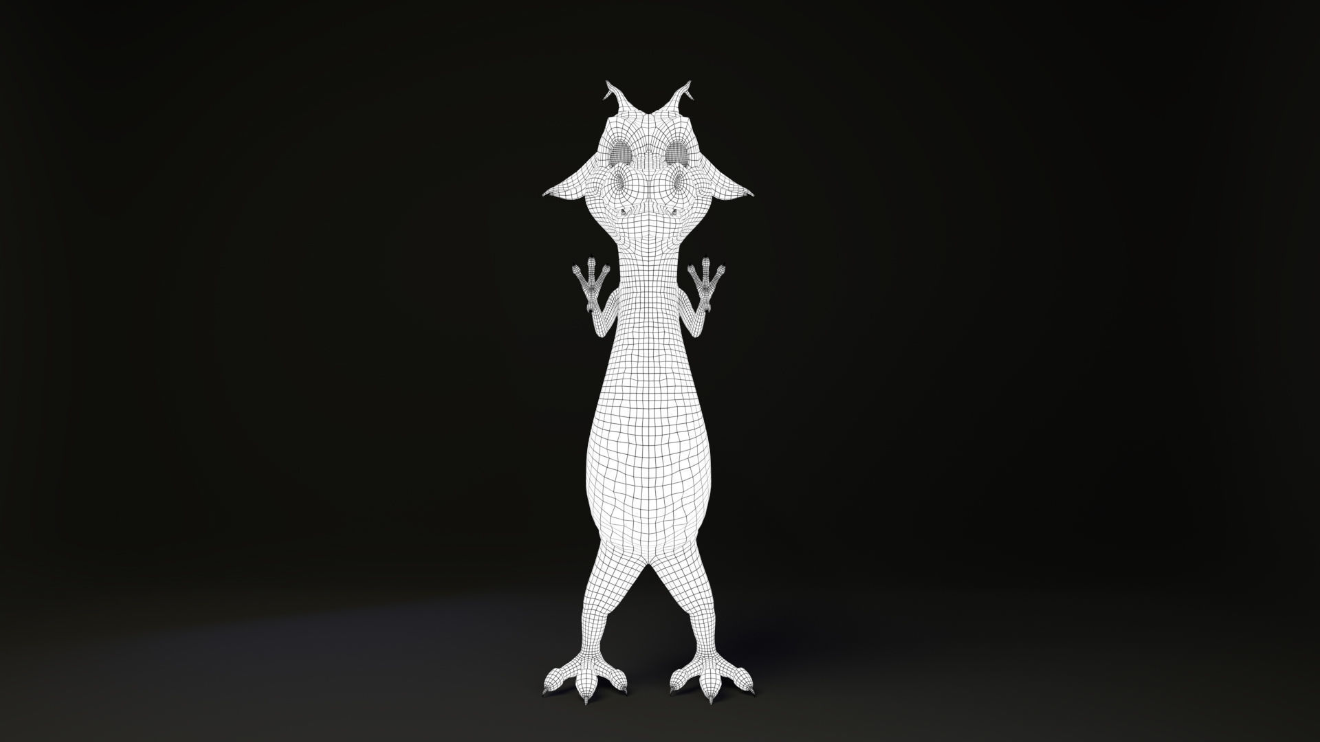 Small Dragon Character Organic modeling Creature  Low-poly 3D model_5