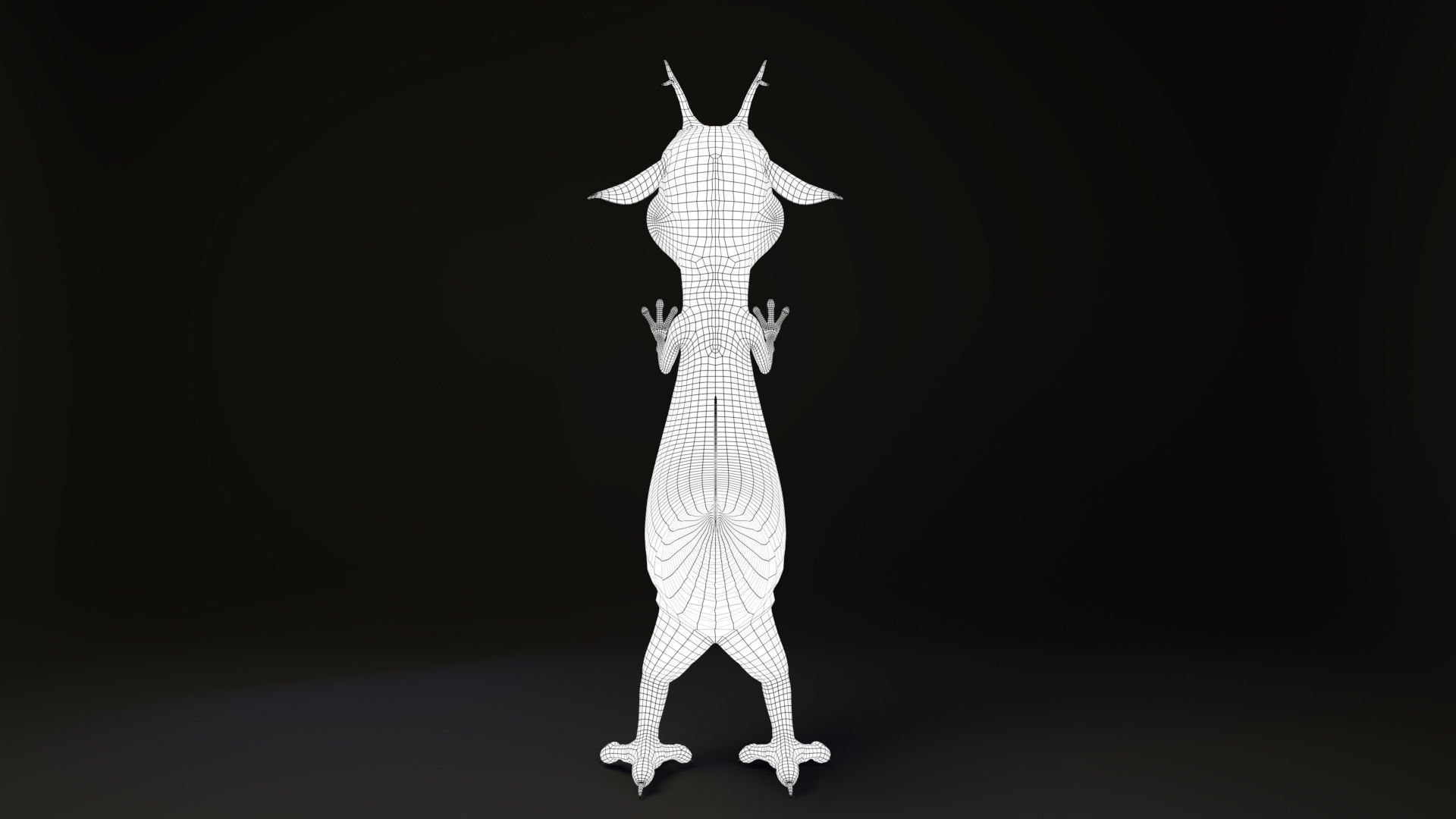 Small Dragon Character Organic modeling Creature  Low-poly 3D model_6