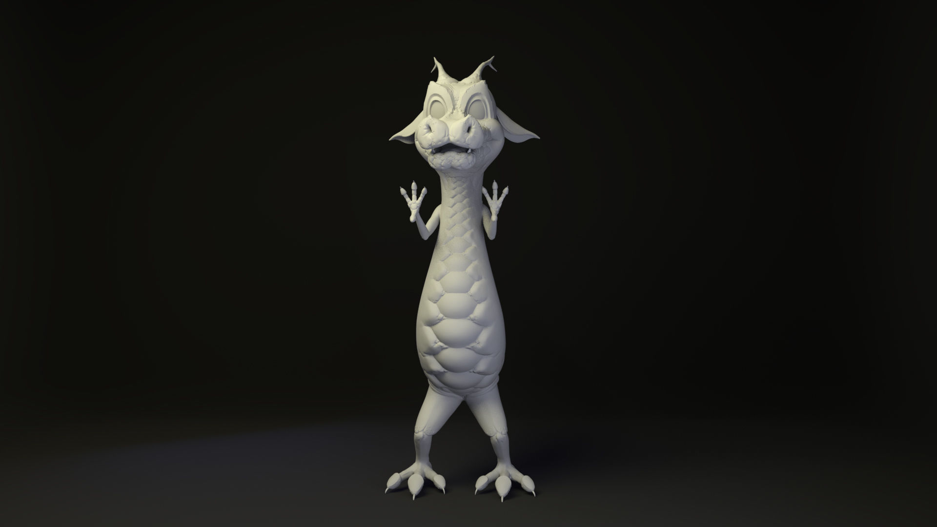 Small Dragon Character Organic modeling Creature  Low-poly 3D model_3