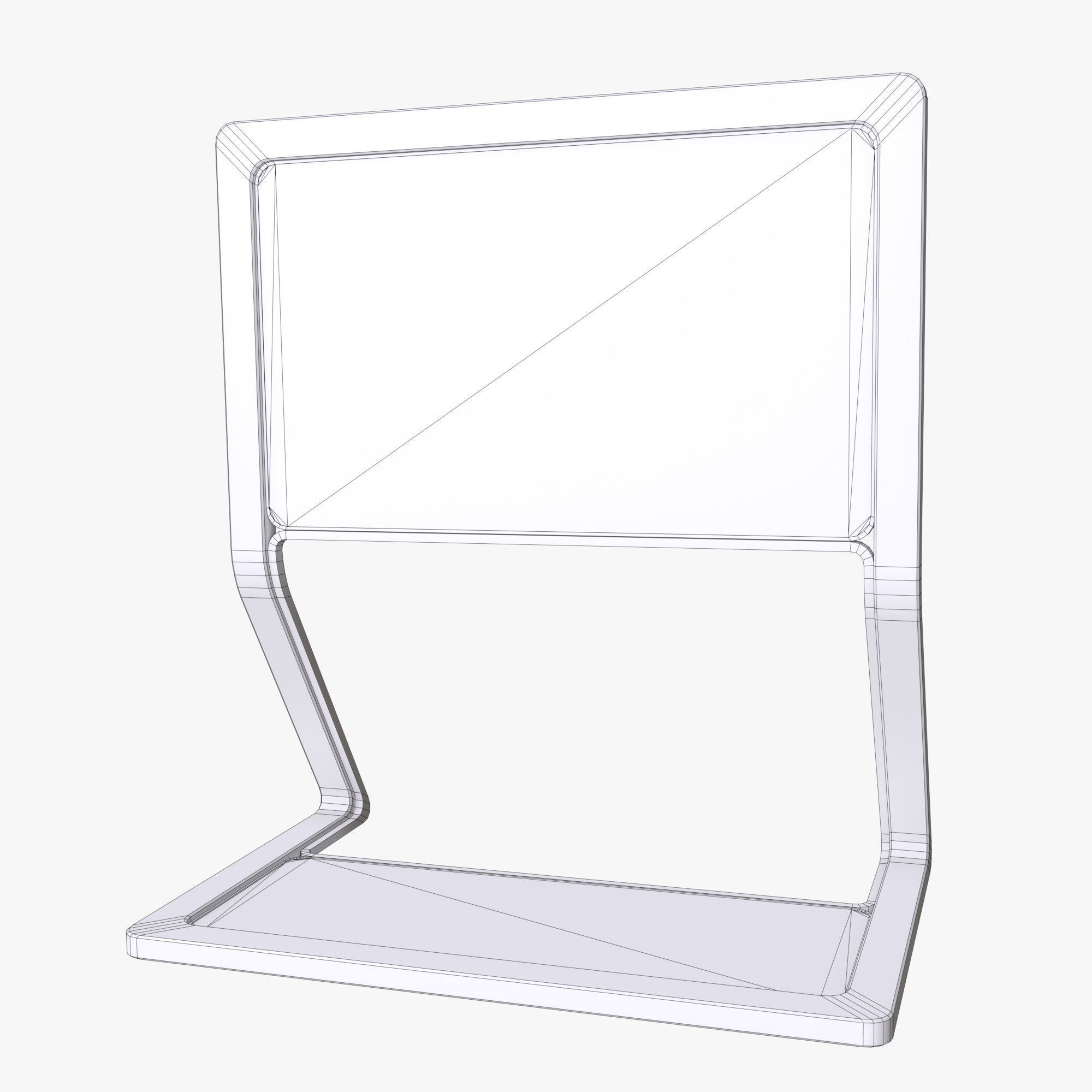 Minimalistic Computer 02 Low-poly 3D model_8