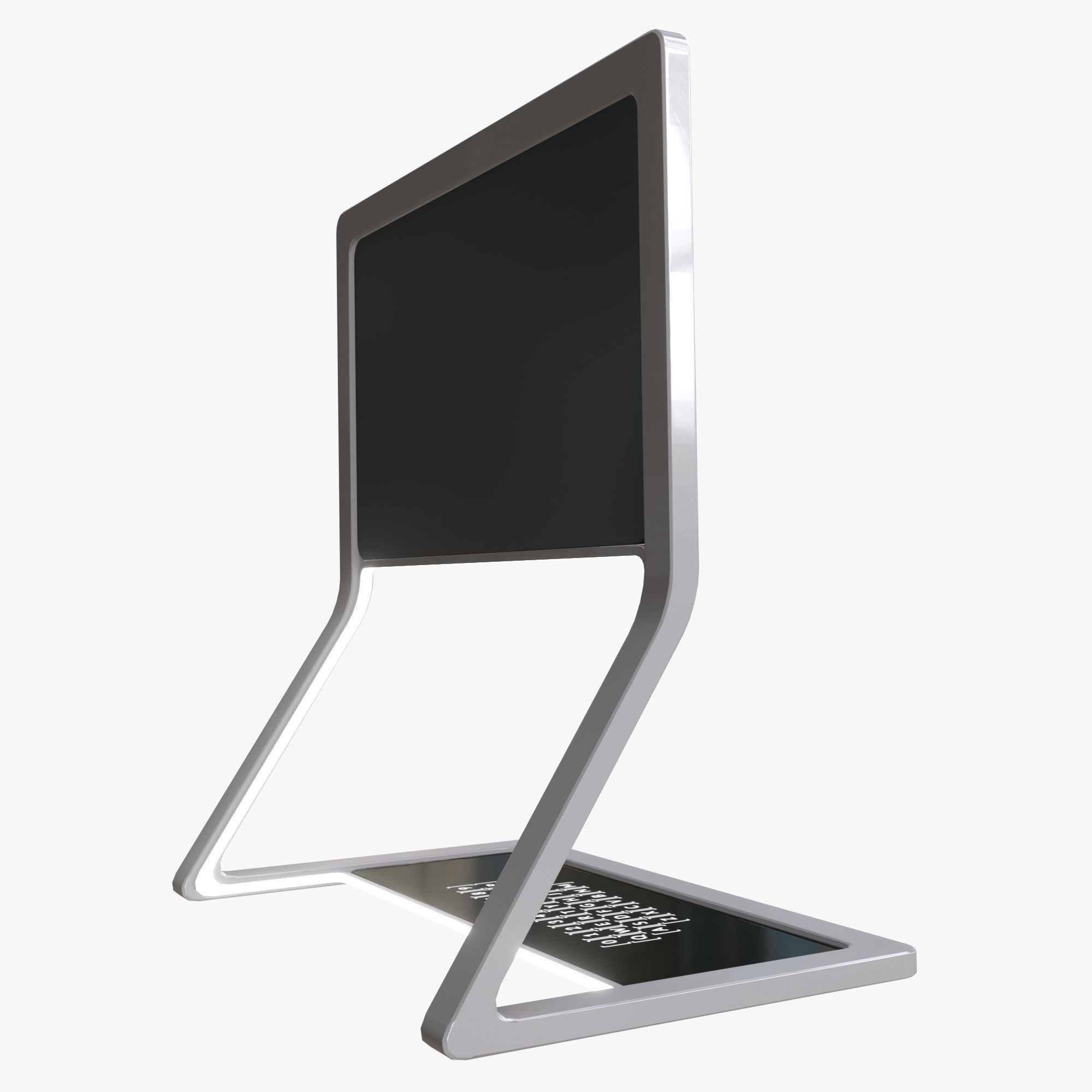 Minimalistic Computer 02 Low-poly 3D model_5