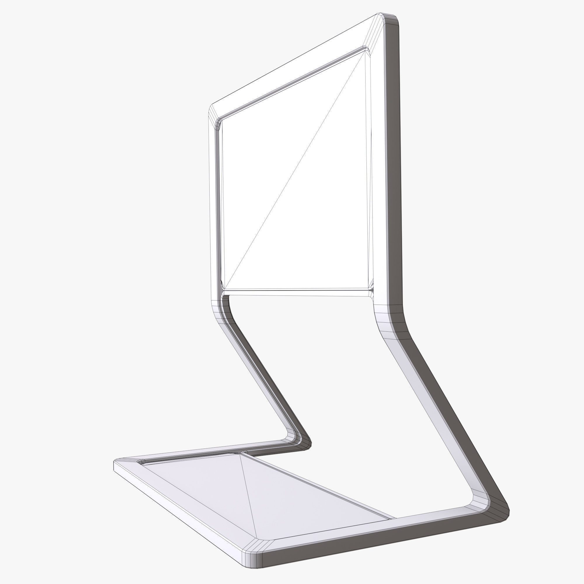 Minimalistic Computer 02 Low-poly 3D model_12
